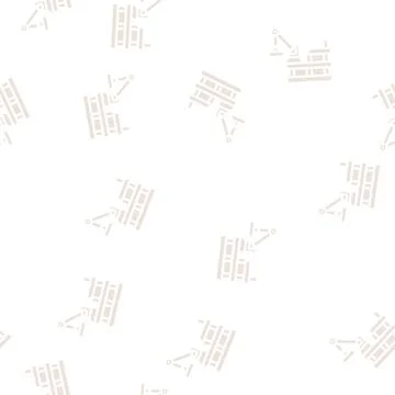 Skyscraper construction glyph vector seamless pattern Stock Illustration