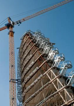 Skyscraper construction Stockfoto's