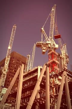 Skyscraper construction Stock Photos