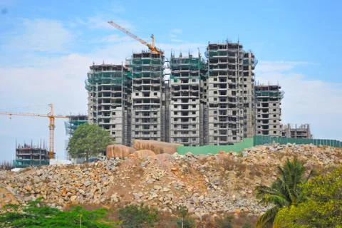 Skyscraper construction Stock Photos