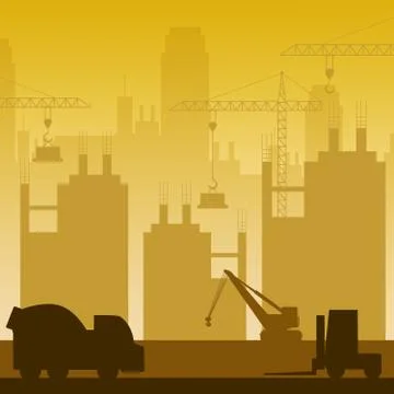 Skyscraper Construction Shows Building Condos 3d Illustration Ilustración de archivo
