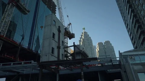 Skyscraper construction site Stock Footage 119023710