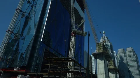 Skyscraper construction site Stock Footage 119203151