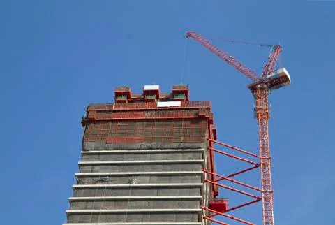 Skyscraper construction site Stock Photos