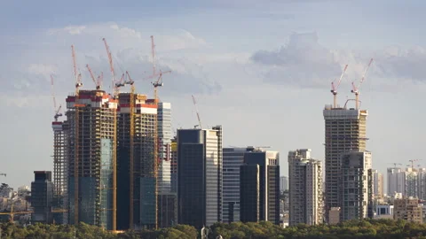 Skyscraper Construction Sites In  Ramat Gan Day To Night Time lapse 動画素材 149432793