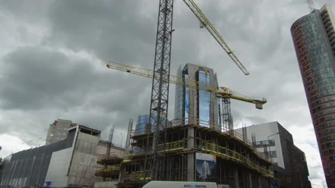 Skyscraper construction time lapse Stock Footage 146768693