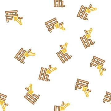 Skyscraper construction vector seamless pattern Stock Illustration