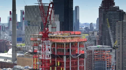 Skyscraper Construction Zoom In Stock Footage 273725842