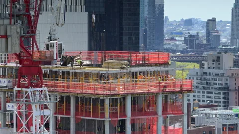 Skyscraper Construction Zoom Out Stock Footage 273725720