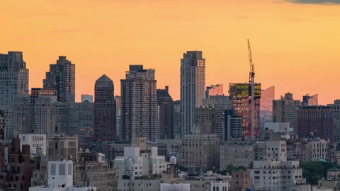 Skyscraper Crane Day to Night Timelapse Stock Footage 248379748