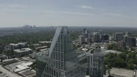 Skyscraper at day from drone Stock Footage 160923732