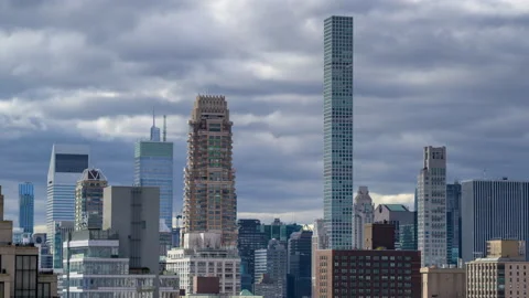 Skyscraper Defocus Timelapse Stock Footage 223705829