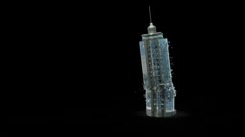 Skyscraper Destruction Stock Footage 126400022