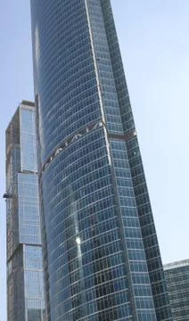 Skyscraper develop on sky background 스톡 사진