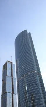 Skyscraper develop on sky background 스톡 사진