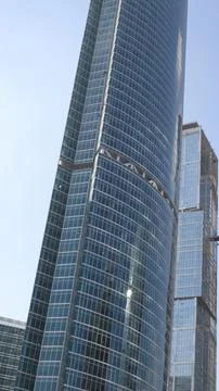 Skyscraper develop on sky background Stock Photos