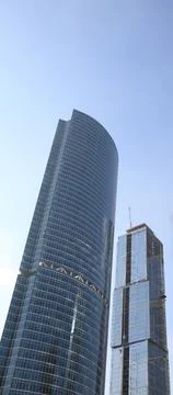 Skyscraper develop on sky background 스톡 사진