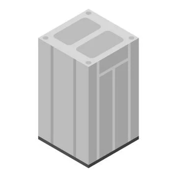 Skyscraper elevator icon, isometric style Stock Illustration