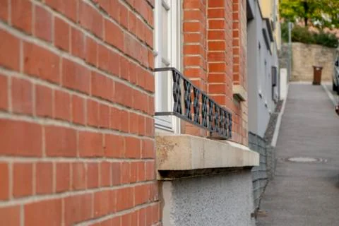 Skyscraper with a facade of bricks Stock Photos