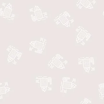 Skyscraper fire test line seamless pattern Stockillustratie