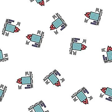 Skyscraper fire test vector seamless pattern Stockillustratie