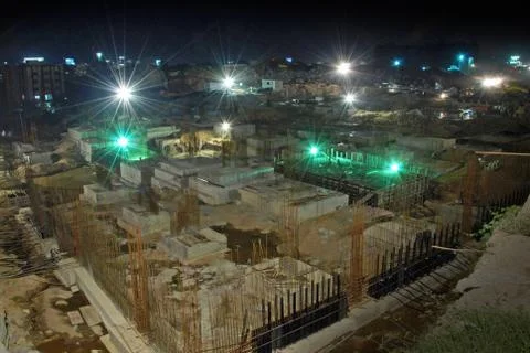 Skyscraper foundation Stock Photos