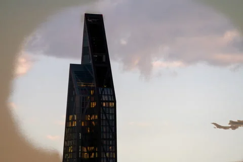 Skyscraper Gradient Wipe Timelapse Stock Footage 132594498