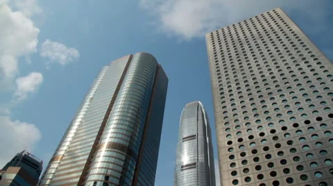 Skyscraper in Hong Kong Stock Footage 7343644