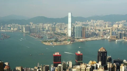 Skyscraper in Hong Kong Stock Footage 81696426