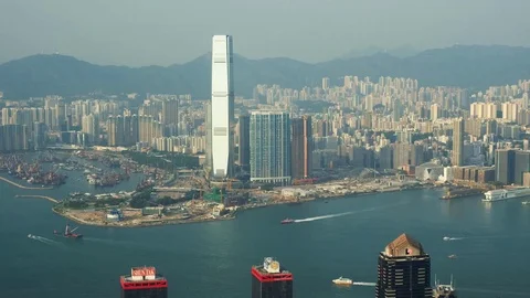 Skyscraper in Hong Kong Stock Footage 81696460