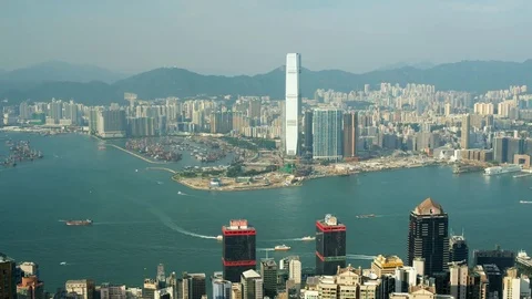 Skyscraper in Hong Kong Stock Footage 81698118
