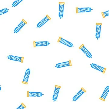 Skyscraper house vector seamless pattern Illustrazione stock