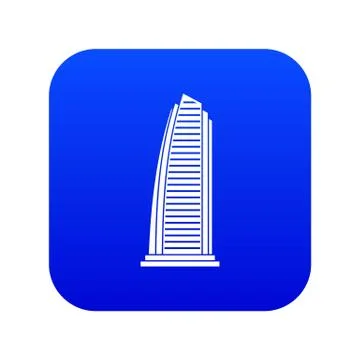 Skyscraper icon digital blue Ilustración de archivo