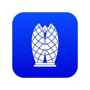 Skyscraper icon digital blue Ilustración de archivo