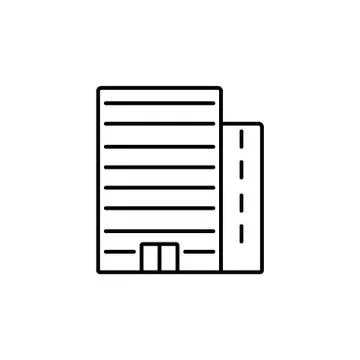 Skyscraper icon element of building icon for mobile concept and web apps. Thi Stock Illustration