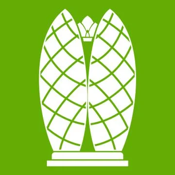 Skyscraper icon green Ilustración de archivo