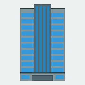 A skyscraper icon. Stock Illustration