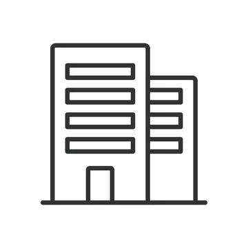 Skyscraper, icon in line design. Skyscraper, building, high-rise, architecture Ilustración de archivo