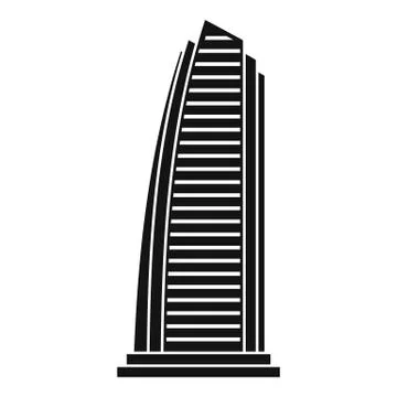 Skyscraper icon, simple style Ilustración de archivo