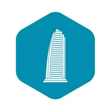 Skyscraper icon, simple style Ilustración de archivo