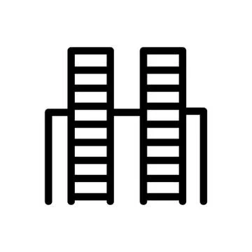 Skyscraper icon vector. Isolated contour symbol illustration Illustrazione stock