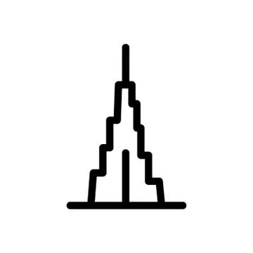 Skyscraper icon vector. Isolated contour symbol illustration Illustrazione stock