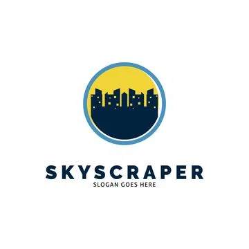 Skyscraper Icon Vector Logo Template Illustration Design Stockillustratie