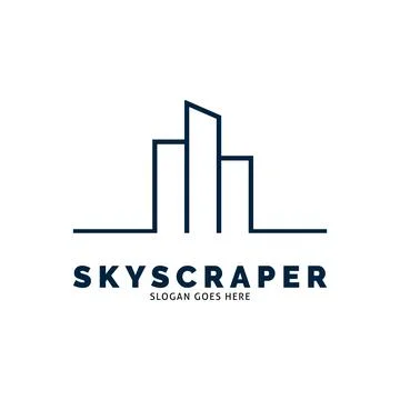 Skyscraper Icon Vector Logo Template Illustration Design Stockillustratie