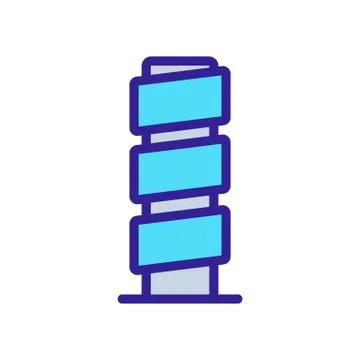 Skyscraper icon vector outline illustration Illustrazione stock