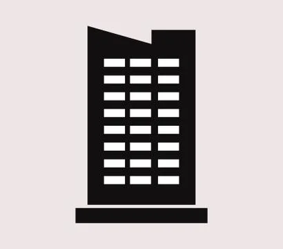 Skyscraper icon on white background Stock Illustration