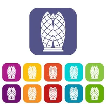 Skyscraper icons set Ilustración de archivo