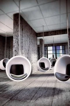 Skyscraper interior Stock Illustration