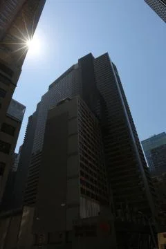 Skyscraper ion blue sky background Stock Photos