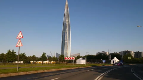 Skyscraper Lakhta Centre Vídeo Stock 113296136